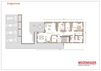 WEIZENEGGER Grundriss Mehrfamilienhaus Lindau Erdgeschoss