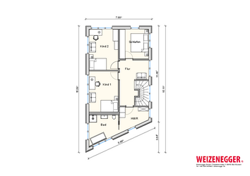 WEIZENEGGER Grundriss Einfamilienhaus Ummendorf Dachgeschoss WEIZENEGGER Grundriss Einfamilienhaus Ummendorf Dachgeschoss