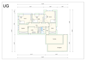 WEIZENEGGER Grundriss Einfamilienhaus Weingarten Untergesschoss