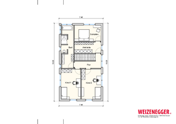 WEIZENEGGER Grundriss Einfamilienhaus Ochsenhausen Obergeschoss